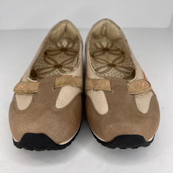 Ryka Womens K8448 Hannah Brown Suede Adjustable Strap Size 8.5 Slip On Flats - Picture 3 of 9